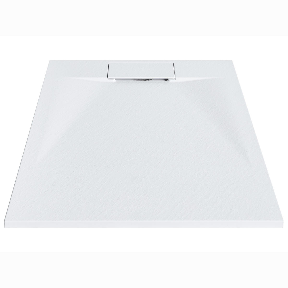 CĂDIȚĂ DE DUȘ 80/100/3 cm albă Azzurro - alb, material plastic (100/3/80cm) - Beliani