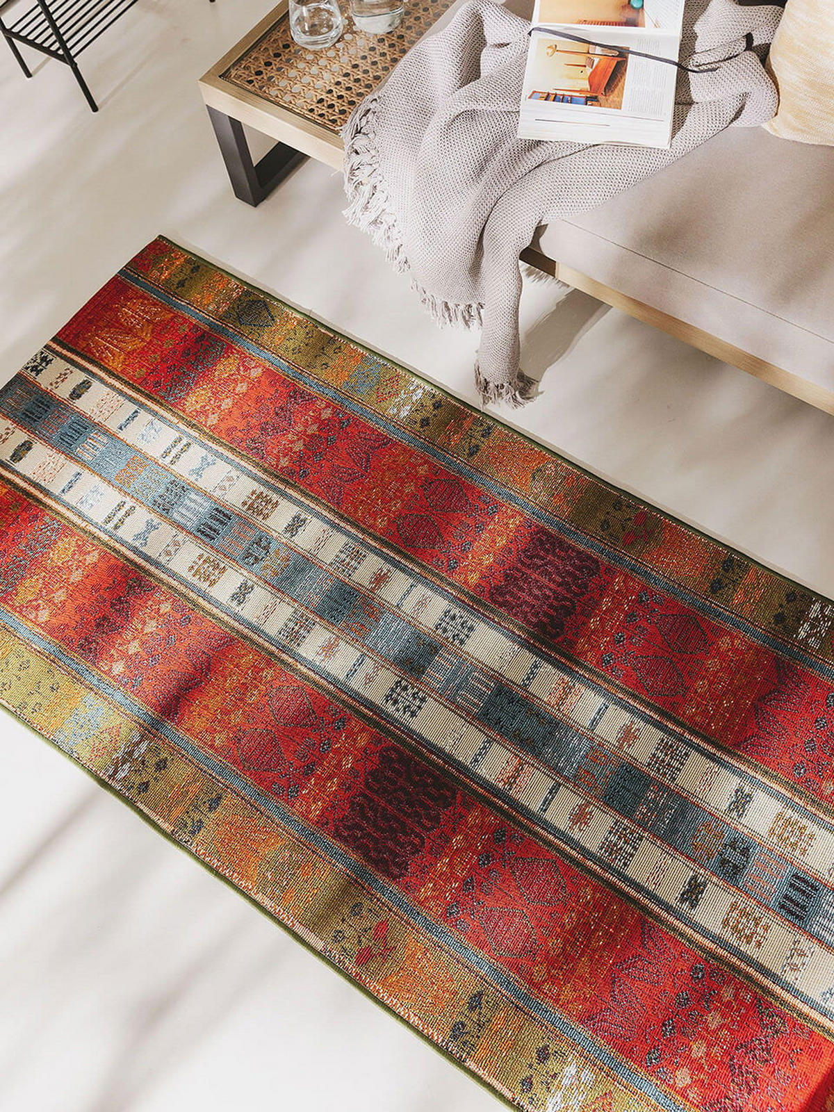 TEPPICH In- & Outdoor-Teppich Artis Bunt - Multicolor, Kunststoff/Textil (80/1cm) - KUNSTLOFT