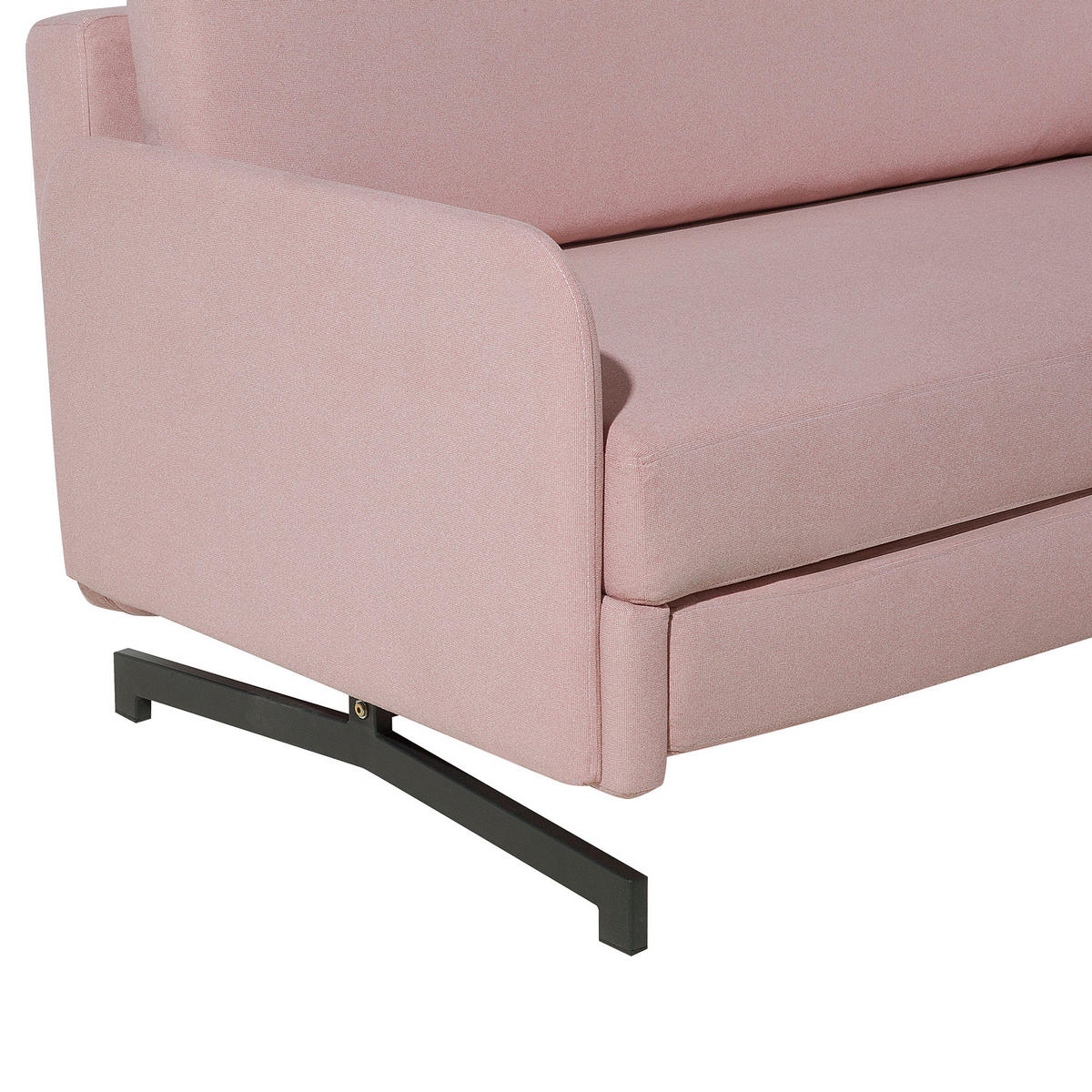 2 SZEMÉLYES KANAPÉÁGY Poliészter Rózsaszín Belfast - pink, textil (147/68/80cm) - Beliani