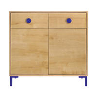KOMMODE mit 2 Türen und 2 Schubladen ALISE Kids - Blau/Eiche Artisan, Holzwerkstoff (90/85/45cm) - RNT By Really Nice Things