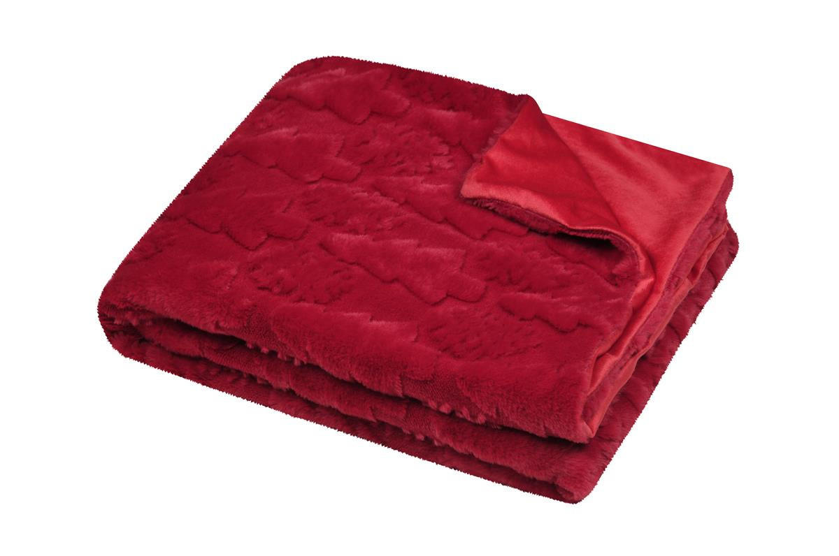 PLÜSCHDECKE HoHoHo 130/160 cm - Rot, Textil (160/130cm)
