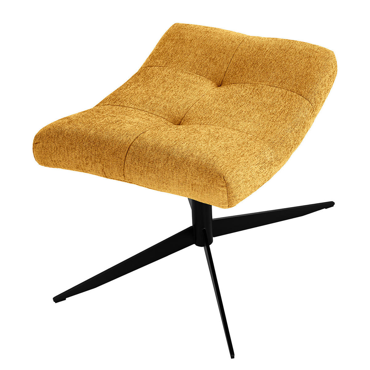 POLSTERHOCKER - Gelb/Schwarz, Textil/Metall (67/47/50cm) - home24