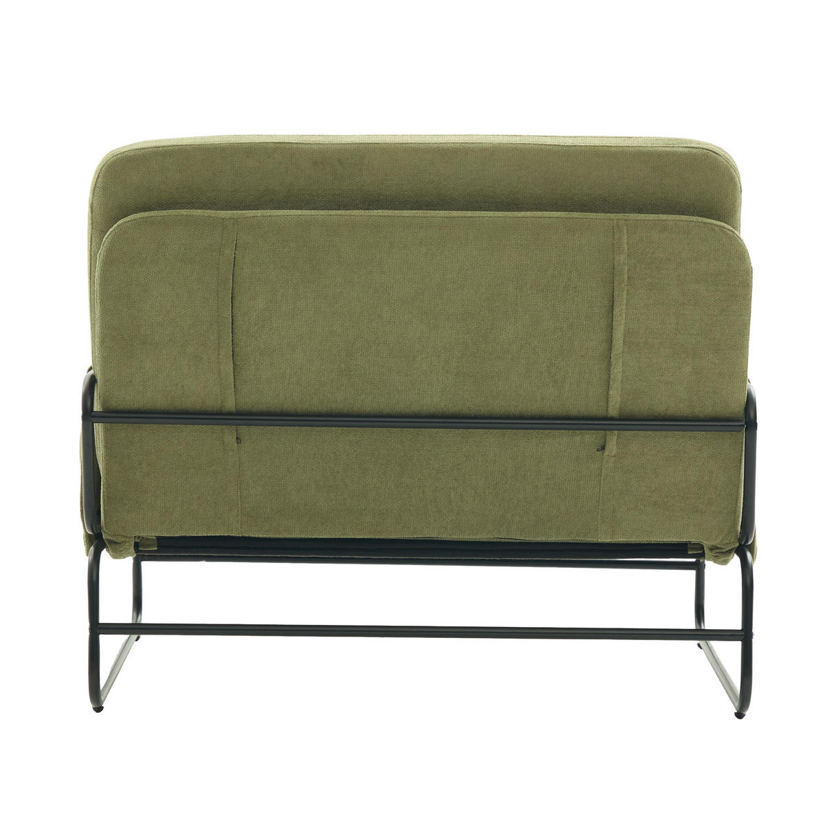 SCHLAFSOFA 2-Sitzer umbaubar mit Metallgestell, DE-42601, Grün - Olivgrün, Metall (104/92/85cm) - ComfortXL
