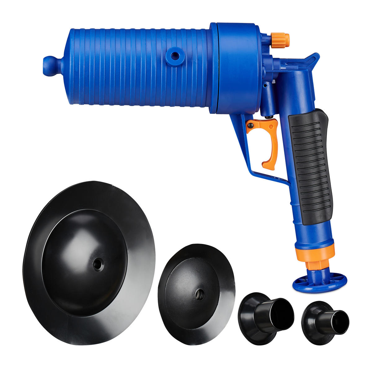 PRESSLUFT Rohrreiniger - Multicolor, Kunststoff (33/20/33cm) - Relaxdays