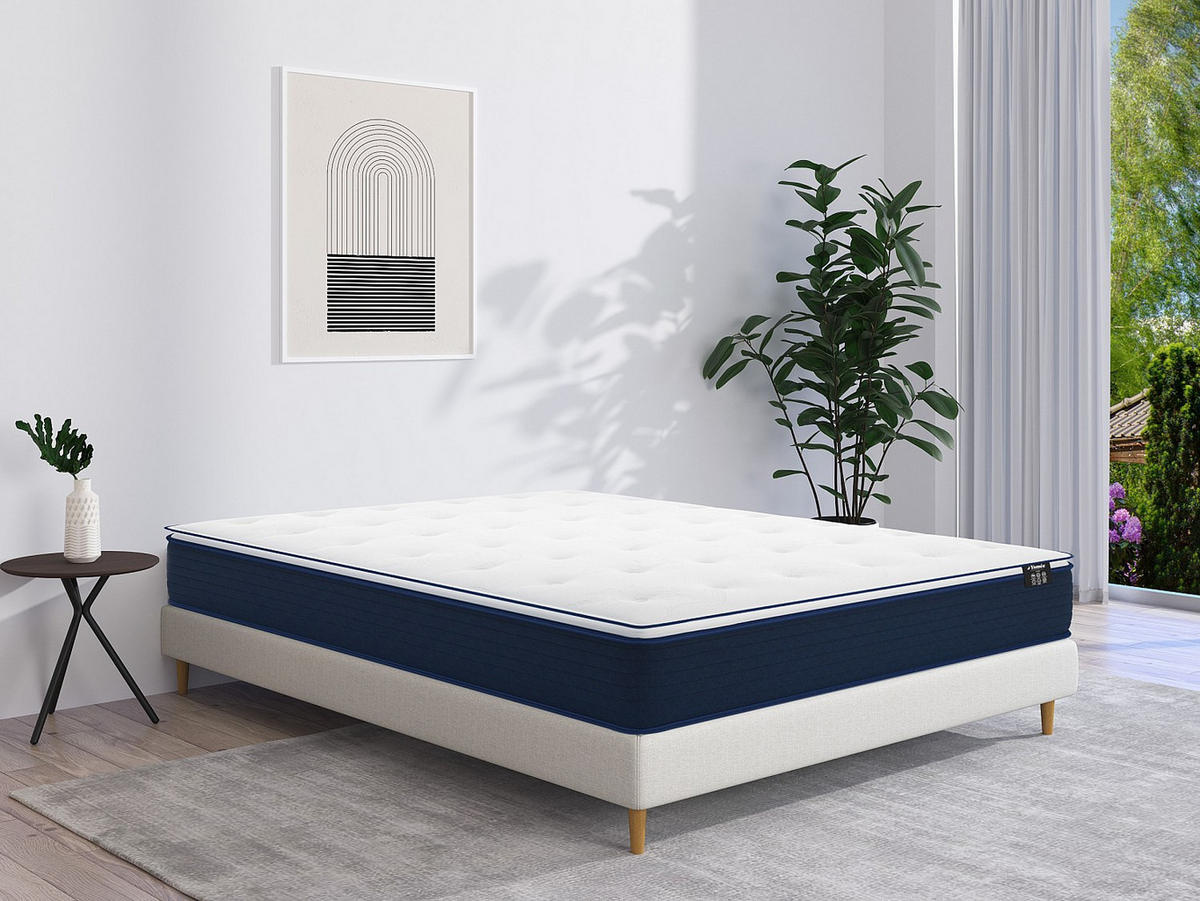 STANDARDMATRATZE - 2 Personen - stoff - weiß Altier - Weiß, Textil (160/200cm) - Vente-Unique
