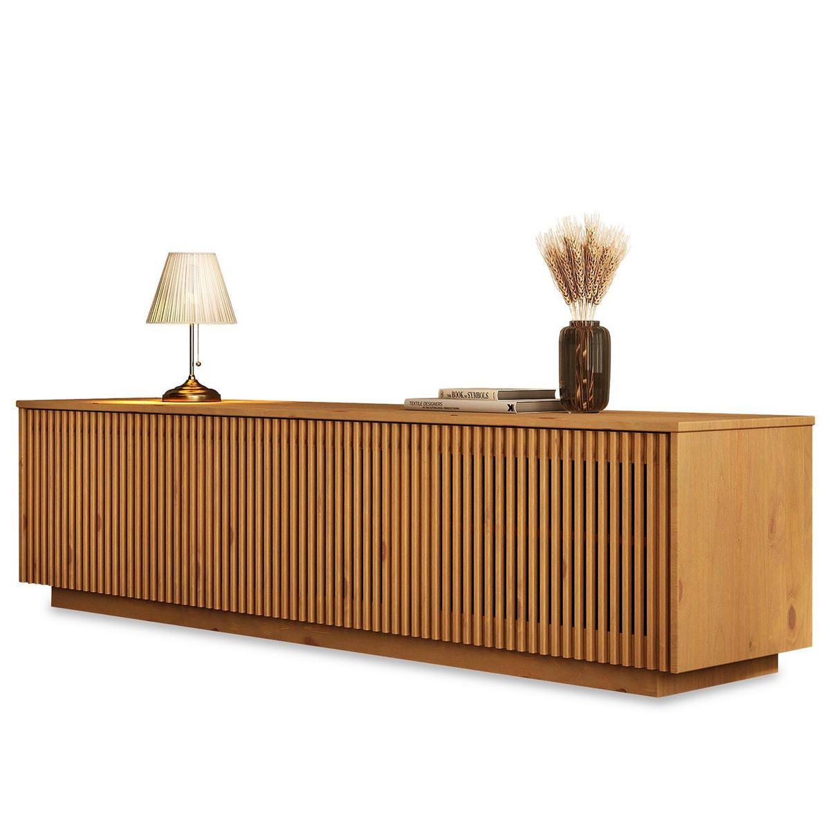 LOWBOARD OLE Eiche - Eichefarben, Holz (175/37/38cm) - IDIMEX