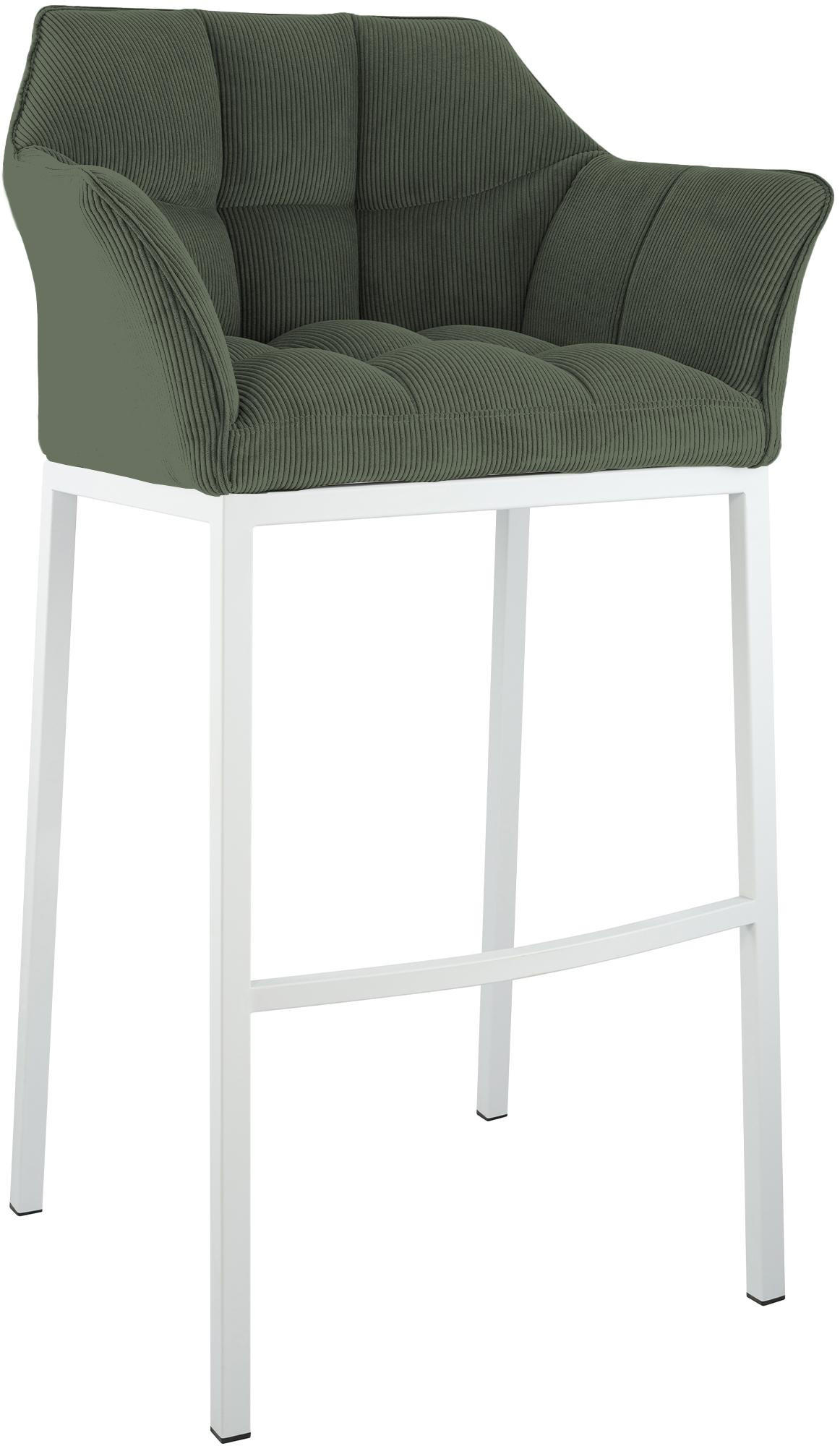 BARHOCKER Metall Grün - Weiß/Grün, Metall (64/110/48cm) - CLP