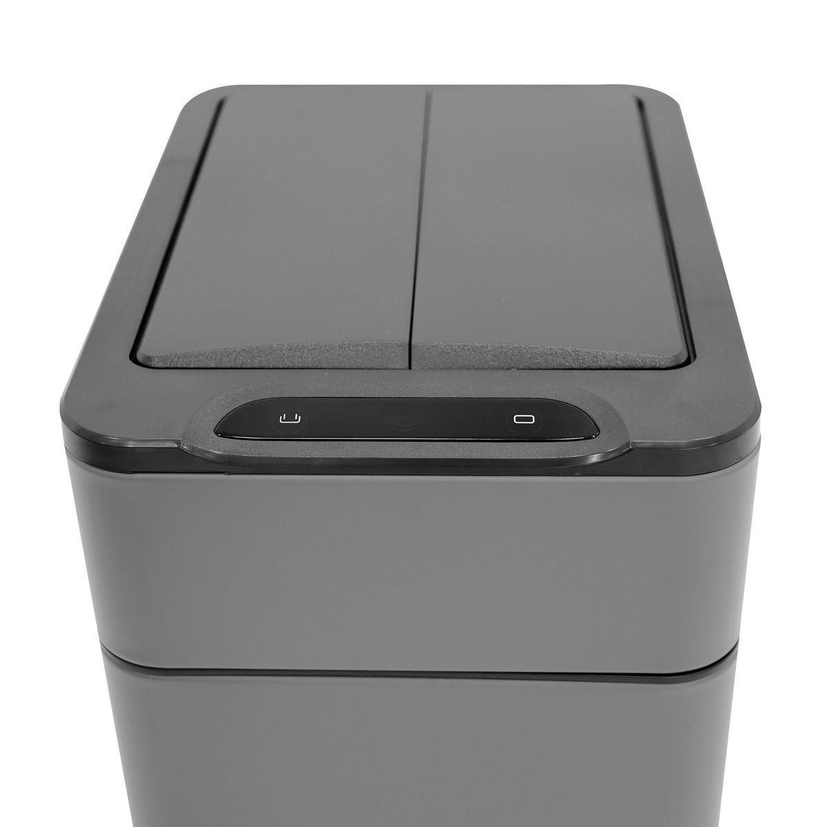SENSORMÜLLEIMER SE40L Grau - Grau, Metall (23/65/31cm) - SVITA