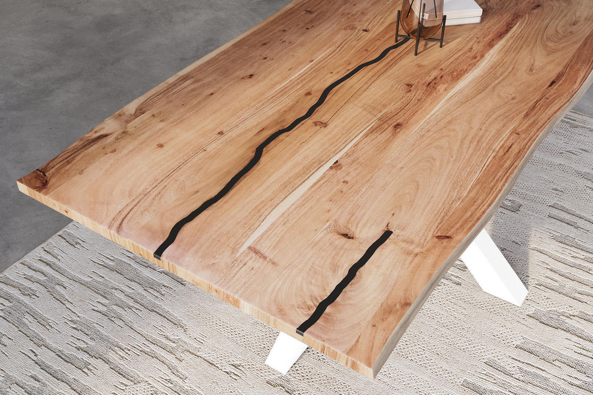 ESSTISCH POLLY - Beige/Naturfarben, Holz (100/220/77cm) - SAM