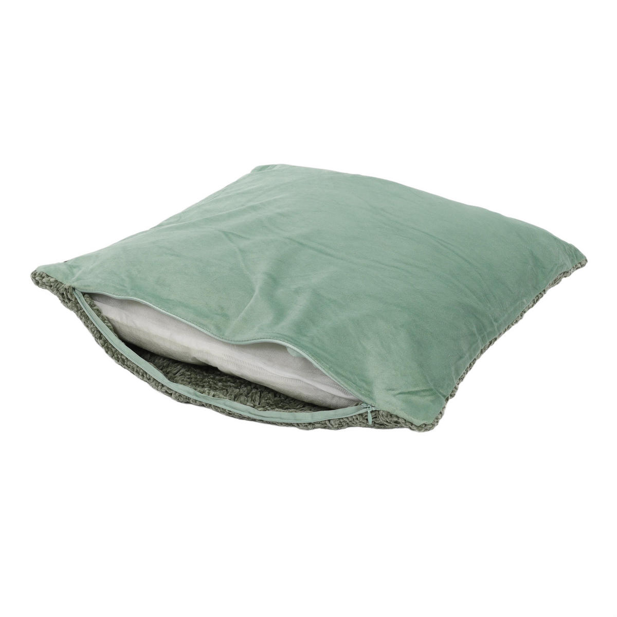 KISSEN gestrickt Chenille 45/45/12 cm - Grau, Textil (45/45cm) - Home Styling Collection