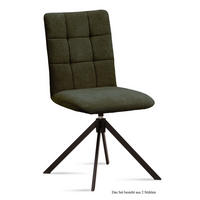 ESSZIMMERSTUHL drehbar (2er-Set) Debora 47x91x60 Schwarz/Khaki - Dunkelgrün/Schwarz, Kunststoff (60/91/47cm) - 58aufmkessel