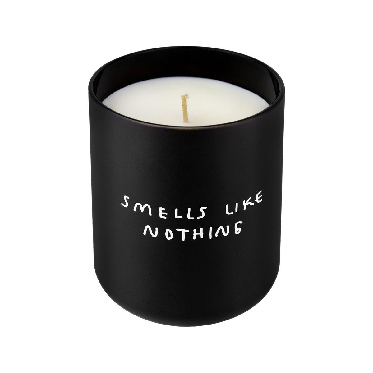 KERZE Smells like nothing, Johanna Schwarzer, Anti-Duft-Kerze, Paraffinwachs - Schwarz, Paraffin (9.9/12.6/9.9cm)