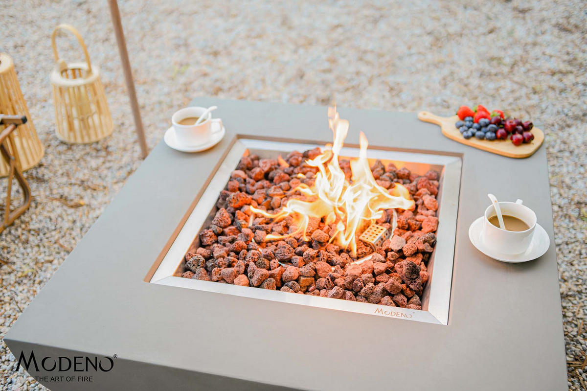 FEUERSTELLE Westport in Beton-Optik grau aus Faserbeton - Grau, Stein (98/47/98cm) - Elementi