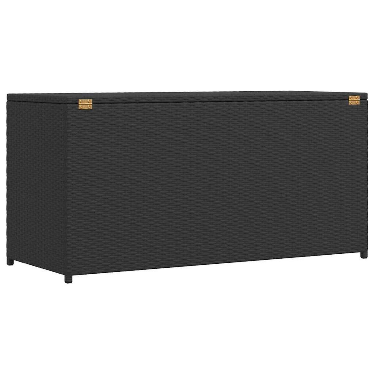 GARTEN-AUFLAGENBOX Schwarz 120/50/60 Cm Poly Rattan - Schwarz, Kunststoff (50/60/120cm) - vidaXL