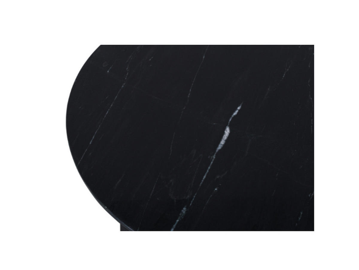 COUCHTISCH Lennon Marmor 75 cm / 75 cm Schwarz - Schwarz, Stein (75/75/45cm)
