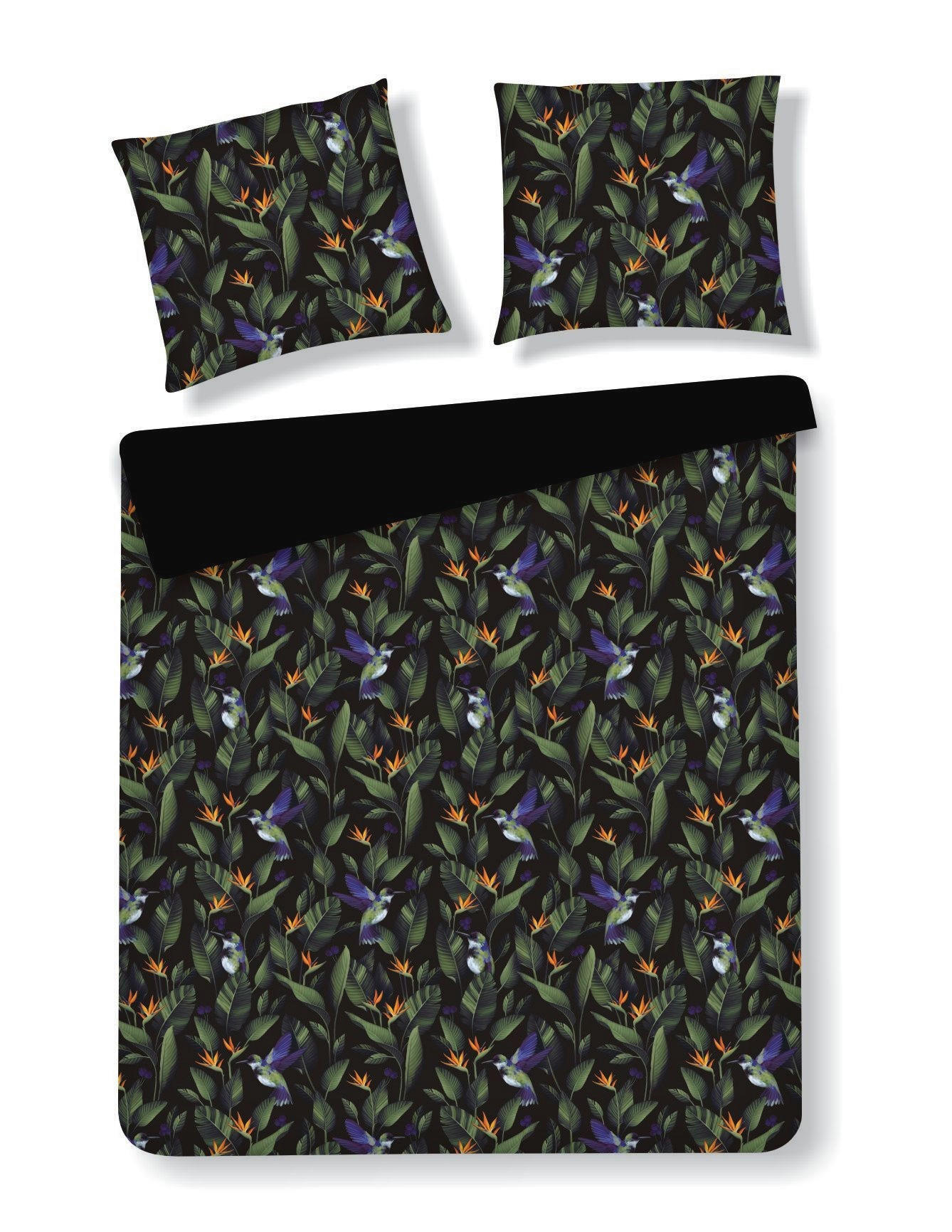 BETTWÄSCHE Oaziso - Schwarz, Textil (200/220cm) - home&you