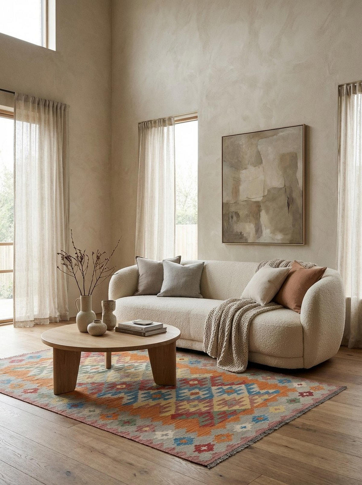 HANDWEBTEPPICH Kelim Gashgai Orange 246/170 cm Schurwolle - Orange, Textil (170/246cm) - Looma