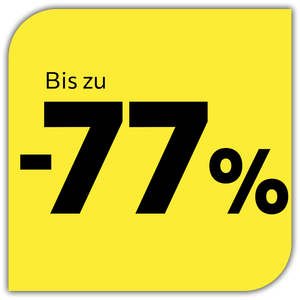 Bis zu 77%