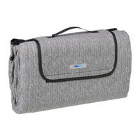 PICKNICKDECKE - Grau, Textil/Metall (200/200cm) - Relaxdays