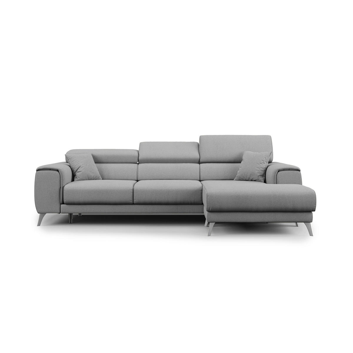 ECKSOFA LINKS Fusion - Grau, Textil (260/102cm) - Divani.store
