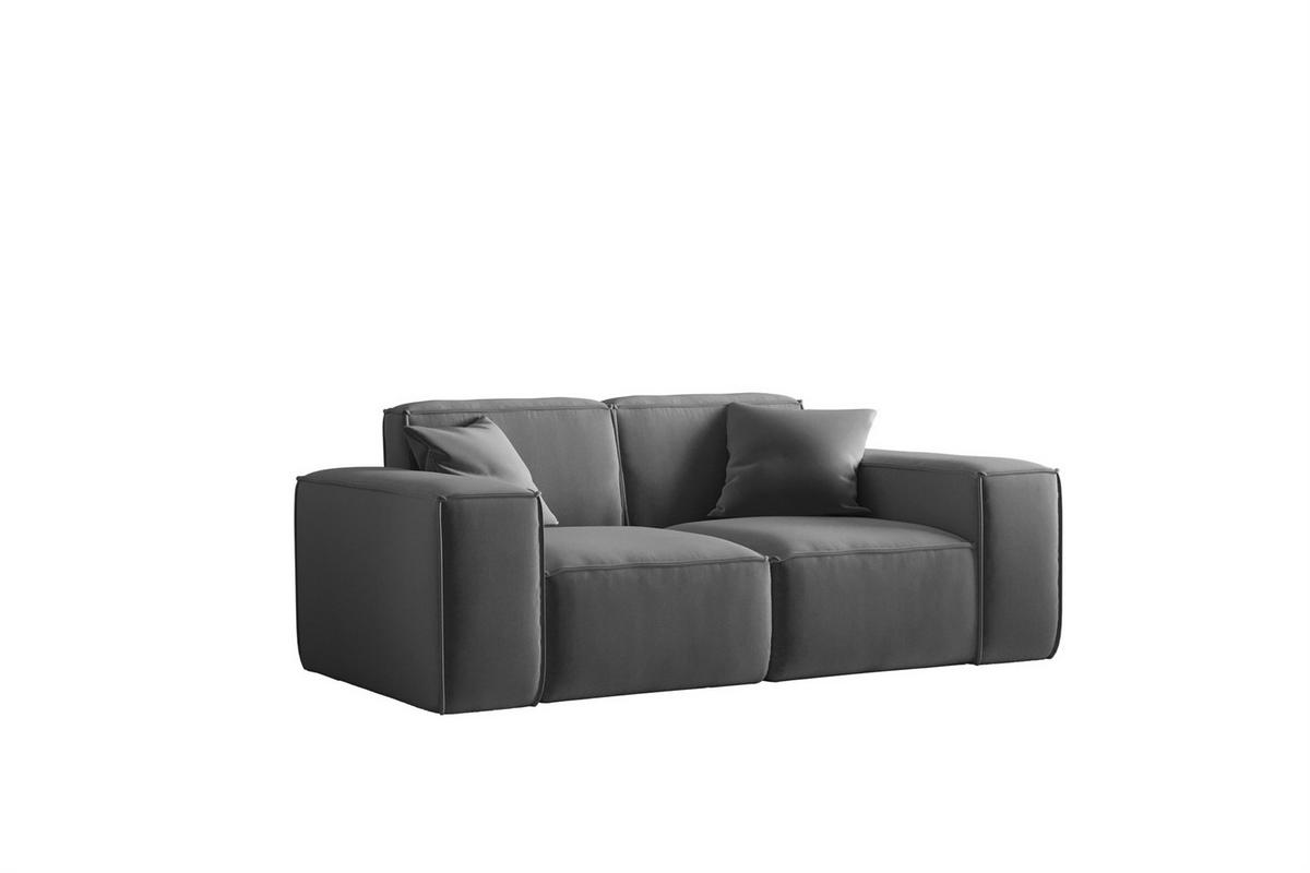 SOFA Celes Premium 2-sitzer Opera Velvet - Dunkelgrau, Holzwerkstoff/Textil (186/73/88cm) - Fun Möbel