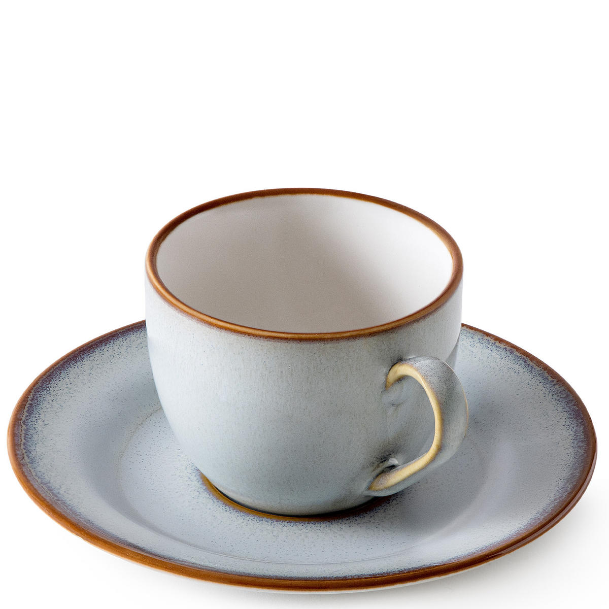 KAFFEESERVICE ESPRESSO 6 Personen PORTOFINO 12-tlg - Blaugrau, Keramik (9.5/6.5/9.5cm) - Ritzenhoff Breker