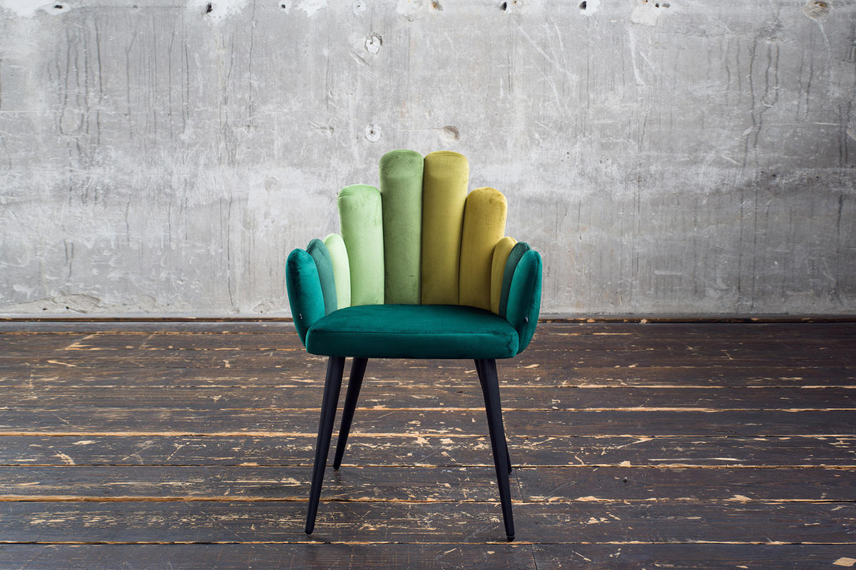 ESSZIMMERSTUHL FREJA Grün Velvet - Schwarz/Grün, Kunststoff/Textil (58/85/56cm) - KAWOLA