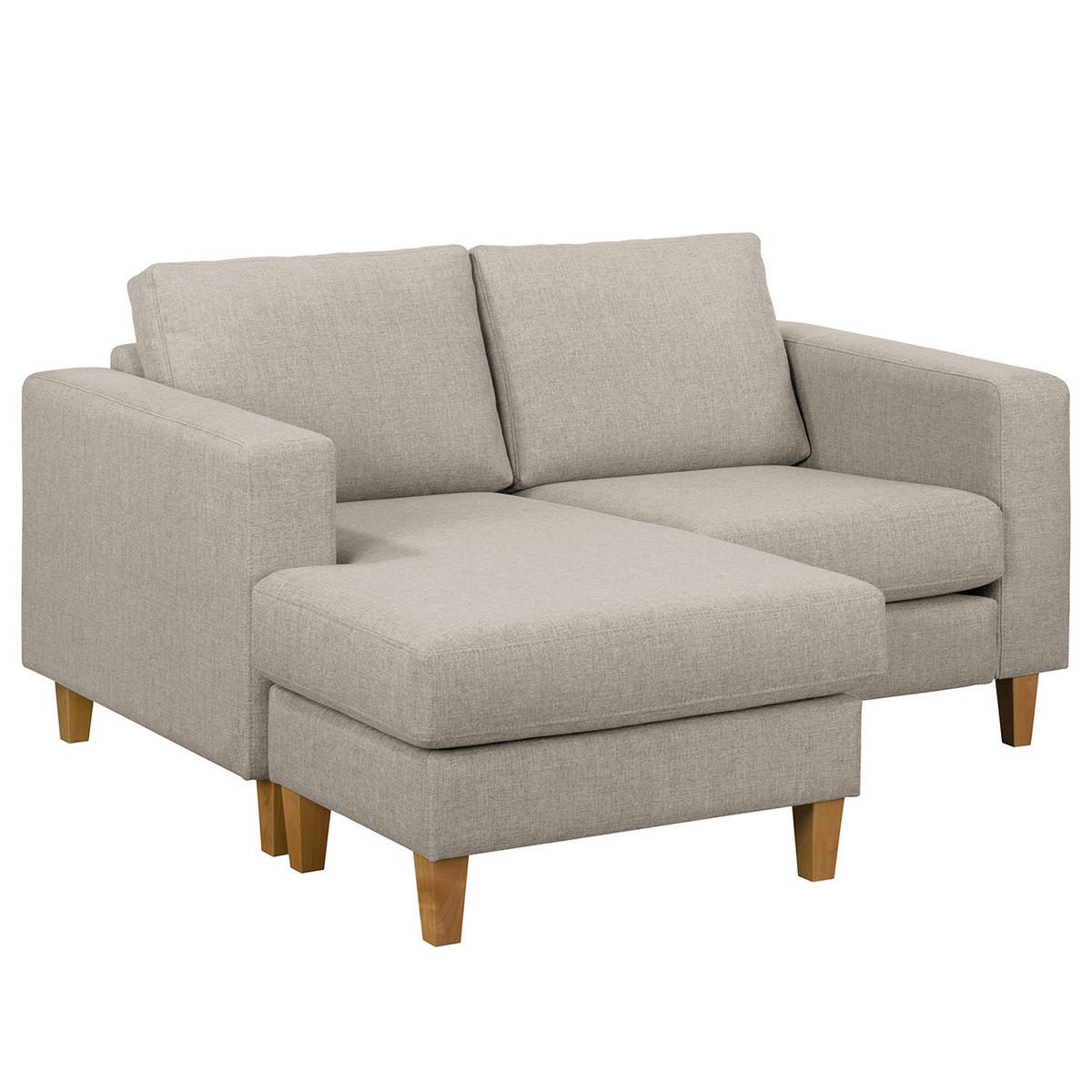 ECKSOFA - Cappuccino, Holz/Buchenholz (154/140cm) - home24