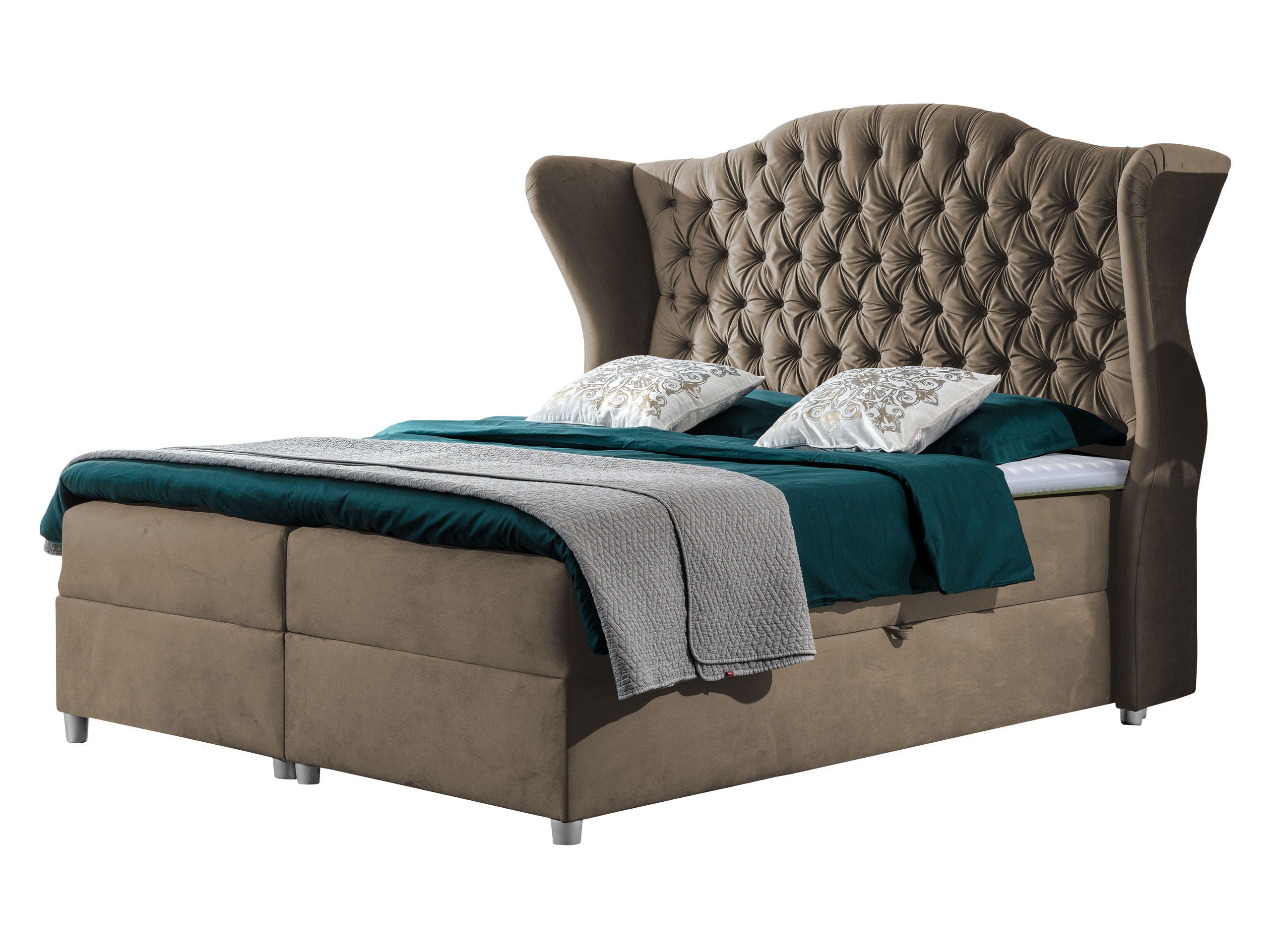 BOXBETT Livia - Hellbraun, Holz (180/200cm) - MIRJAN24