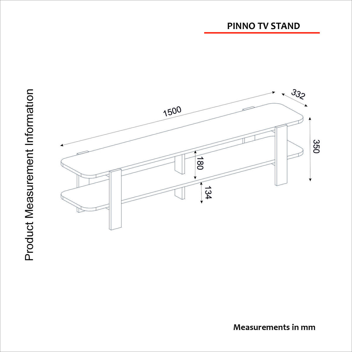 TV LOWBOARD Glam Schwarz - Schwarz, Holzwerkstoff (150/35/33cm) - moebel17
