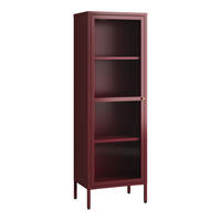VITRINENSCHRANK Säkylä - Bordeaux, Glas/Metall (50/150/35cm) - [en.casa]