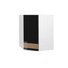 ECKHÄNGESCHRANK Fame-Line Schwarz Eiche hochglanz 57 cm - Schwarz Hochglanz/Schwarz, Holzwerkstoff (57/72/34.1cm) - Vicco