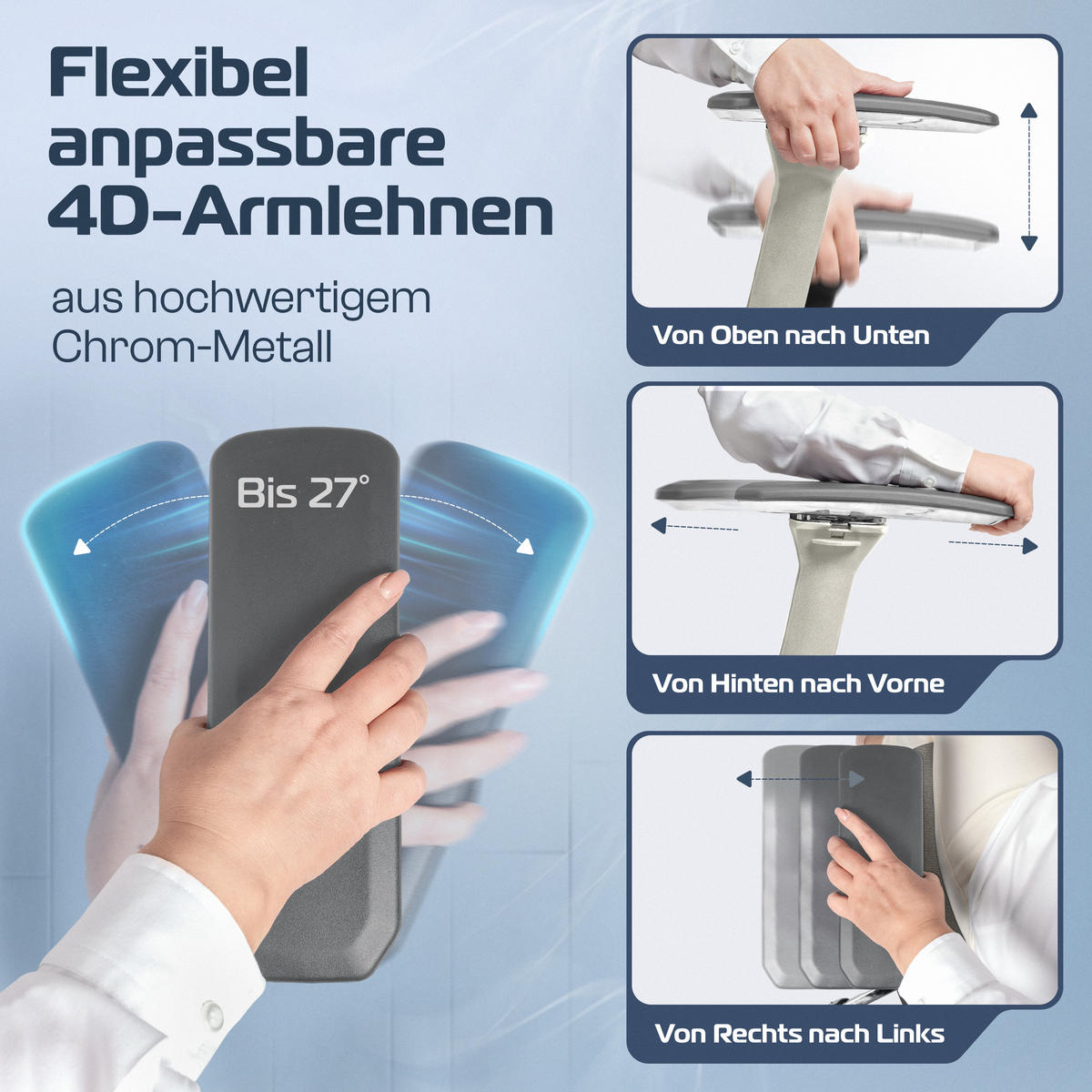 BÜROSTUHL ProSeat Creme-Weiß - Beige/Silberfarben, Kunststoff/Textil (70/145/70cm) - Clouvou