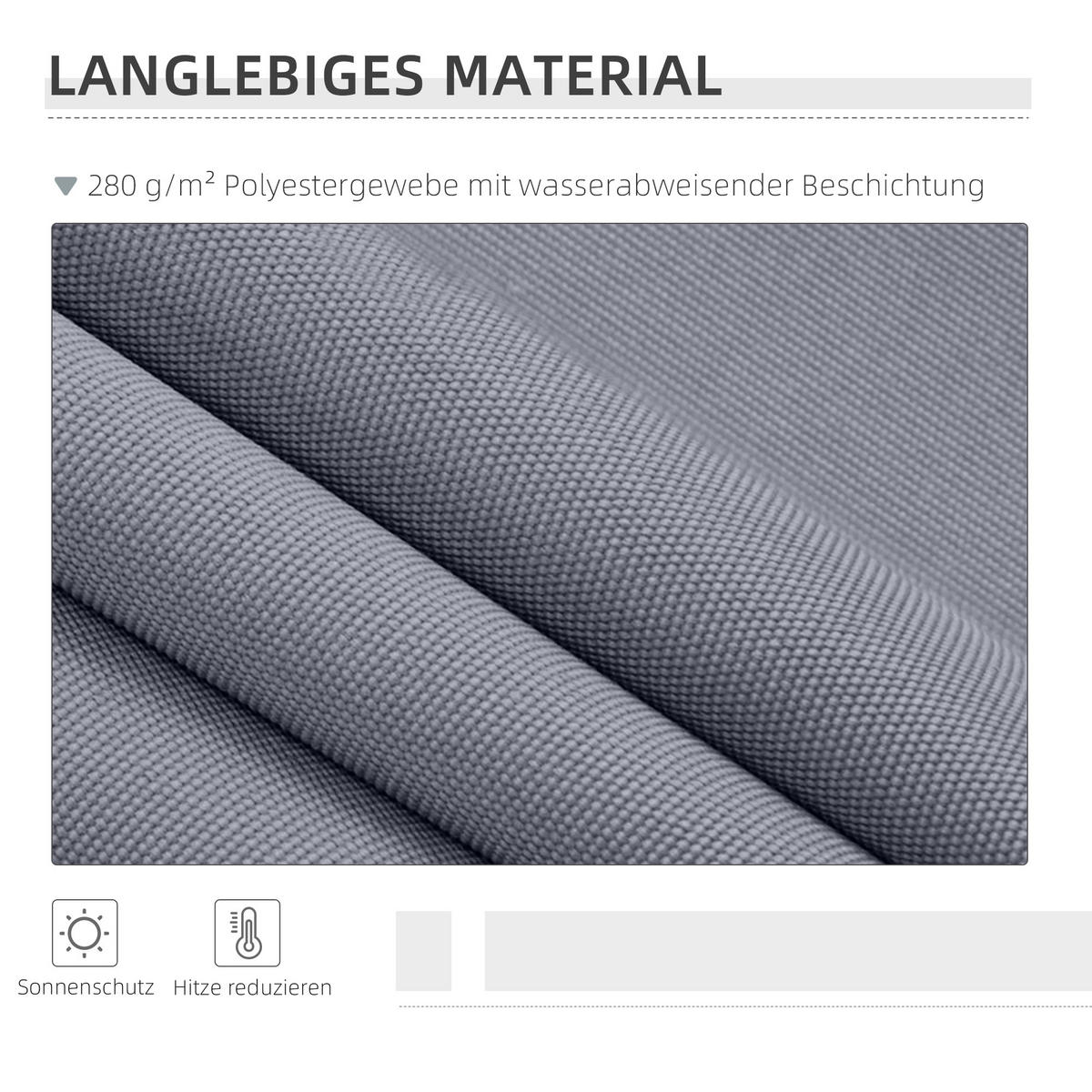 GELENKARMMARKISE, Aluminium, Grau - Grau, Metall (300/160/395cm) - Outsunny