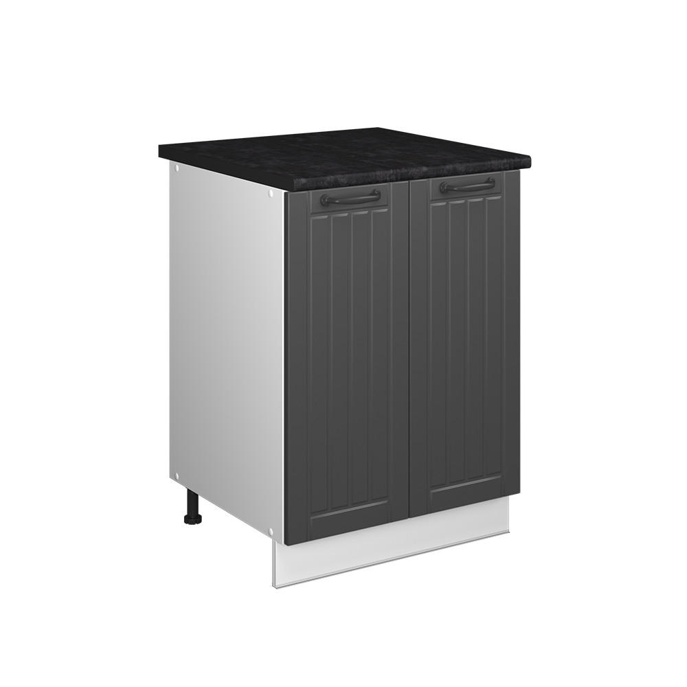 SPÜLENUNTERSCHRANK Fame-Line, Dunkelgrau/Weiß, 60 cm - Dunkelgrau/Weiß, Holzwerkstoff (60/82/60cm) - Vicco