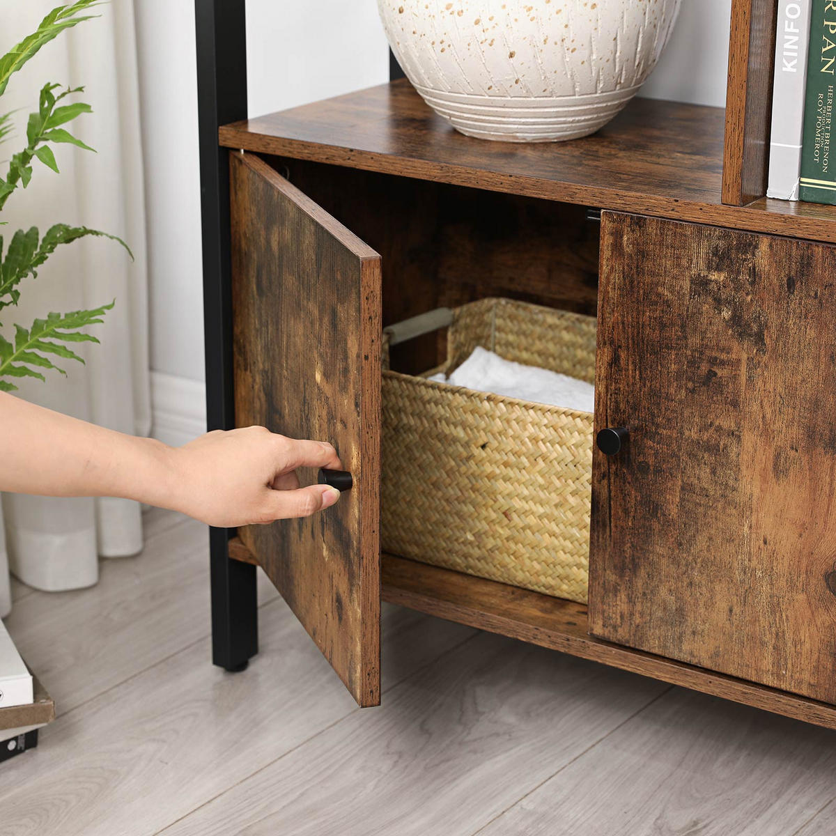 BÜCHERREGAL BÜCHERSCHRANK - Braun, Holzwerkstoff (30/155/74cm) - Hansiro