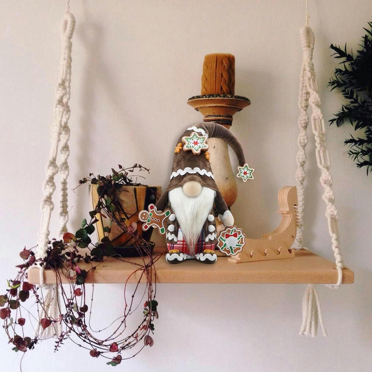 WEIHNACHTSWICHTEL Figur 43 cm Braun - Multicolor, Textil (15.8/8.9/43.2cm)
