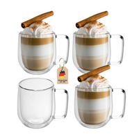 KAFFEEGLAS 200 ml(4er-Set) - Transparent, Glas - Intirilife
