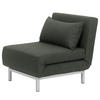 SCHLAFSESSEL - Dunkelgrau/Silberfarben, Textil (77/78/85cm) - home24