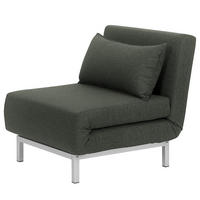 SCHLAFSESSEL - Dunkelgrau/Silberfarben, Textil (77/78/85cm) - home24