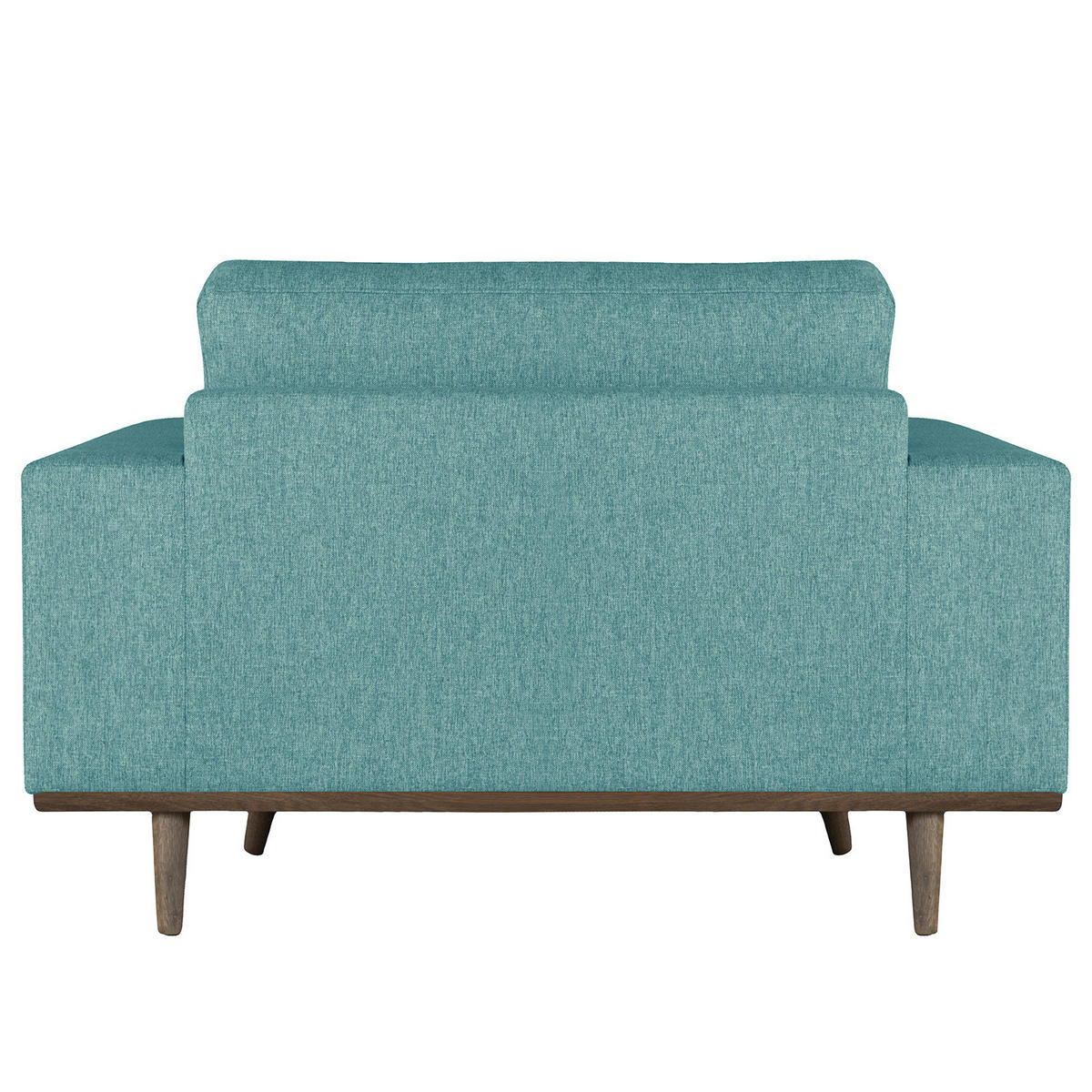 SESSEL - Eichefarben/Petrol, Eichenholz/Textil (122/81/88cm) - home24