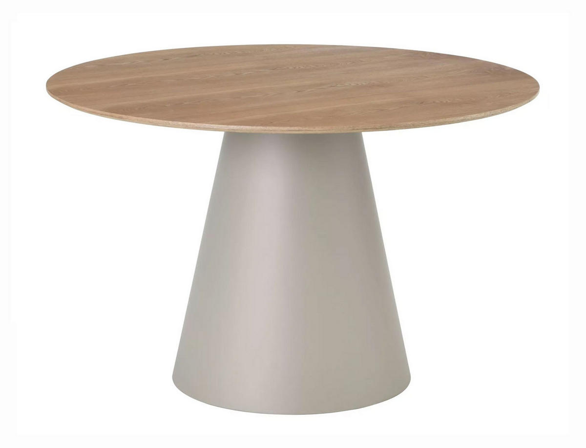 ESSTISCH Angel Eiche Natur / Kaschmir 120 / 120 / 76cm - Creme/Braun, Holz/Holzwerkstoff (120/120/76cm) - Feldmann-Wohnen