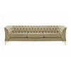 DREISITZER-SOFA Chesterfield Modern-Velluto 3 - Beige, Holz/Textil (248/74/80cm)