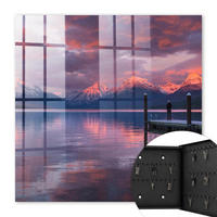 SCHLÜSSELBOX Schwarz 30x30 cm- Türöffnung nach rechts - Bergsee - Pink, Metall (30/30/5cm) - TULUP