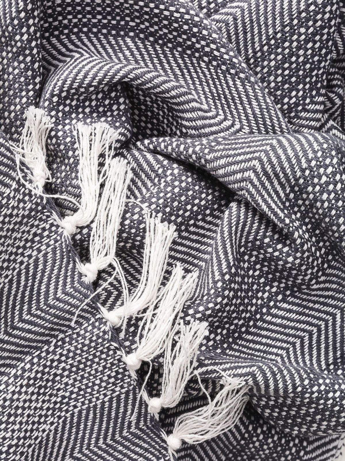 BAUMWOLLDECKE Alisea Anthrazit 125x150 cm - Anthrazit, Textil (125/150cm) - benuta Nest