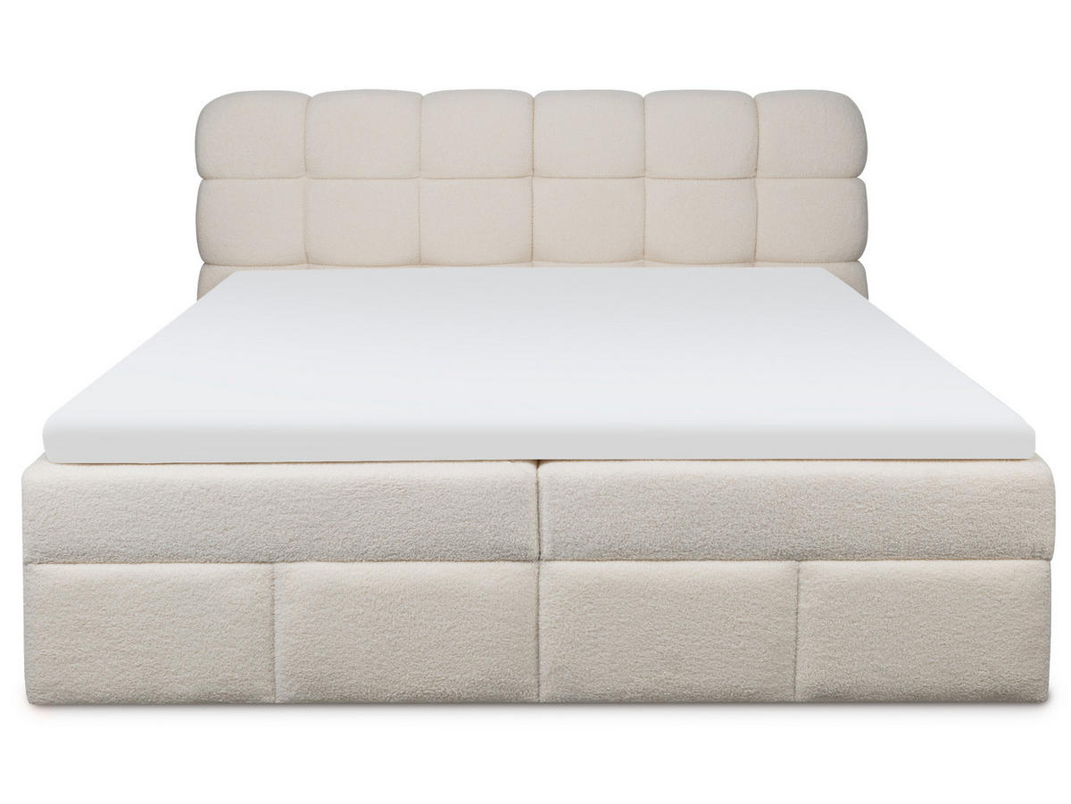 BOXBETT Mira hellbeige 180/200 cm Recharge Topper - Beige, Textil (180/200cm) - wonello