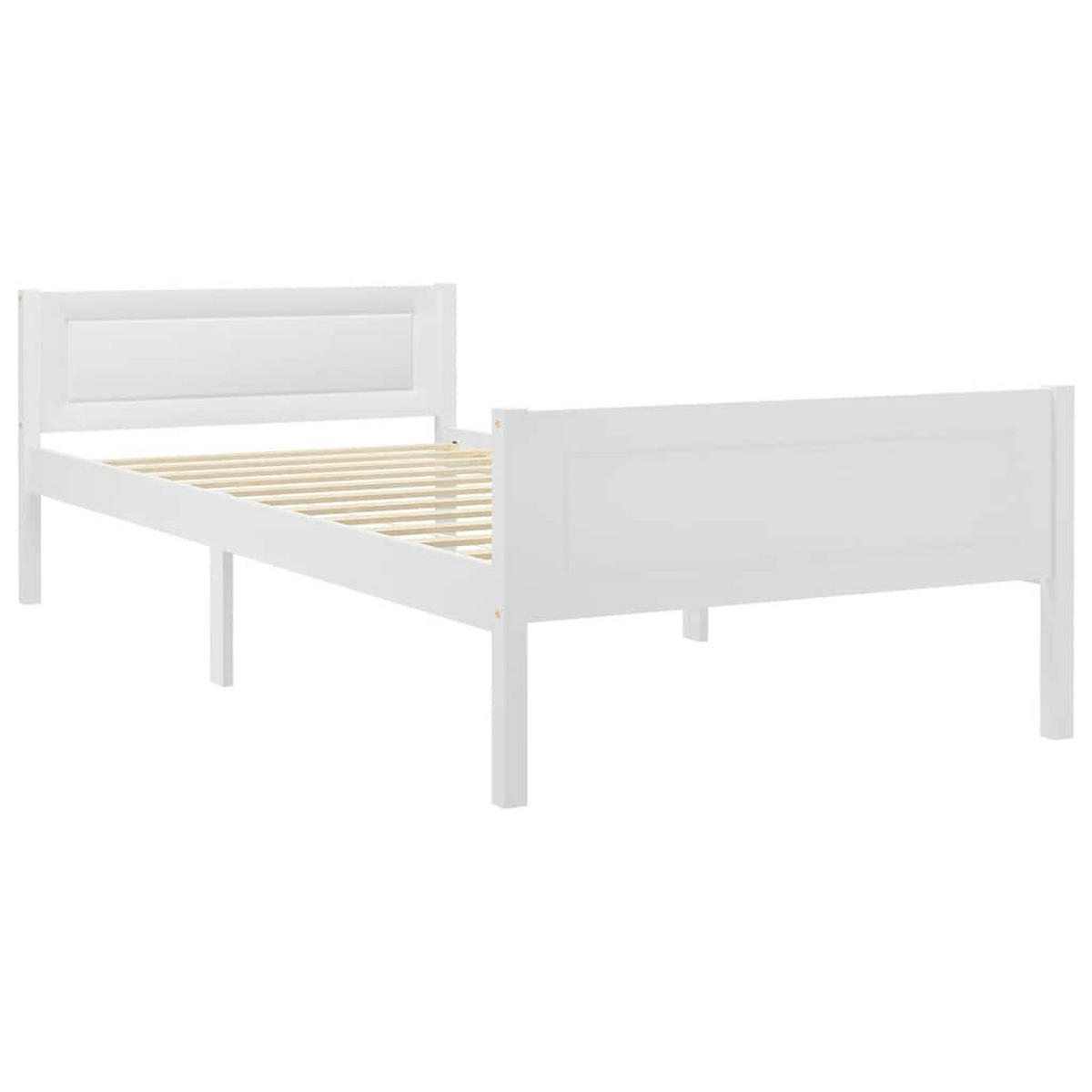 MASSIVHOLZBETT Weiß Kiefer 90/200 Cm - Weiß, Holz (90/200cm) - vidaXL