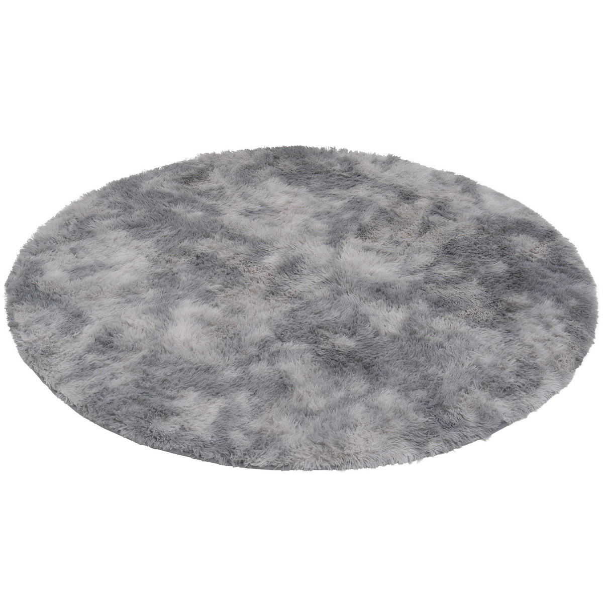 HOCHFLOR SHAGGY TEPPICH FLUFFY RUND - Grau, Textil (200/200cm) - Pergamon