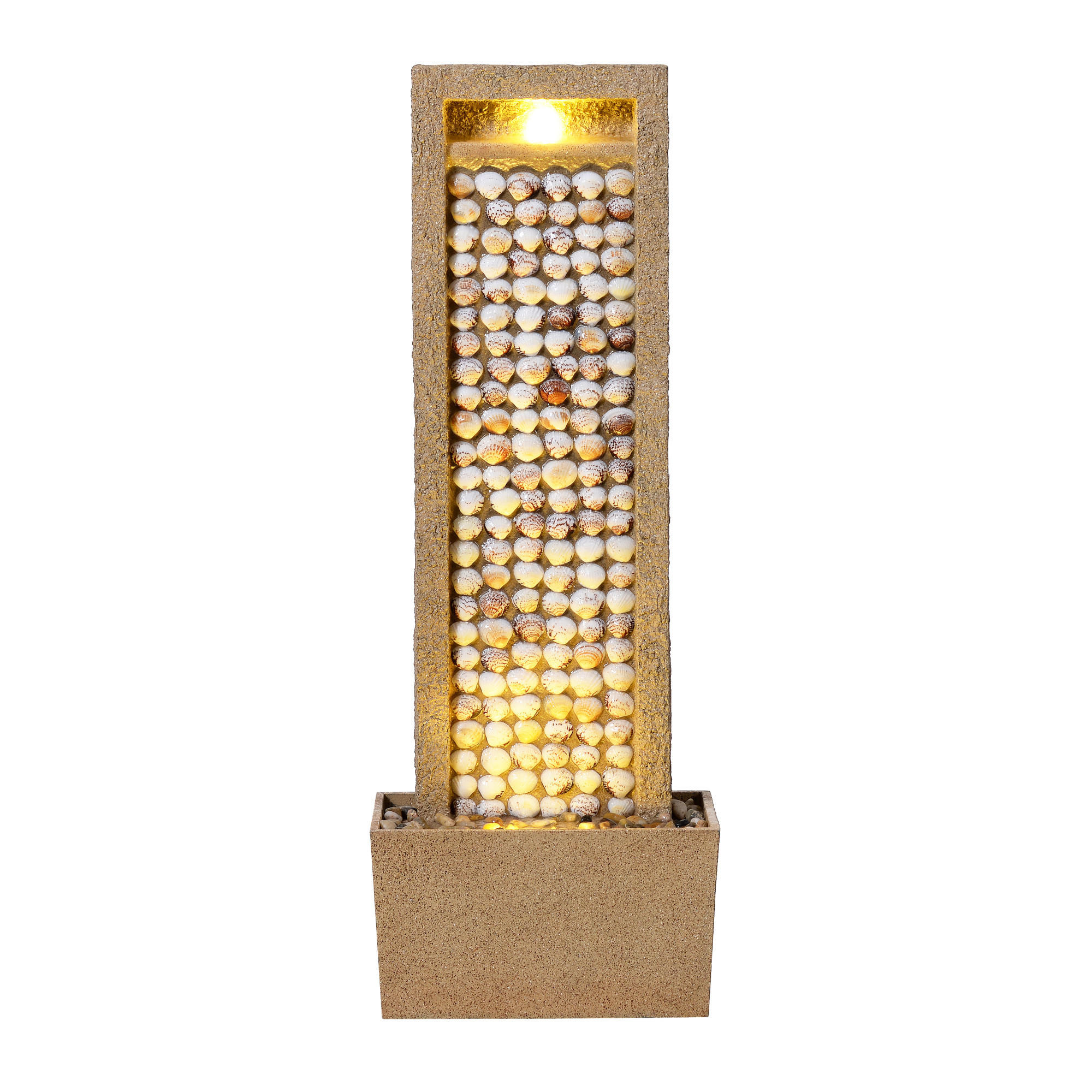 GARTENBRUNNEN Wasserfall braun - Braun, Kunststoff (34/22/92cm) - Teamson Home