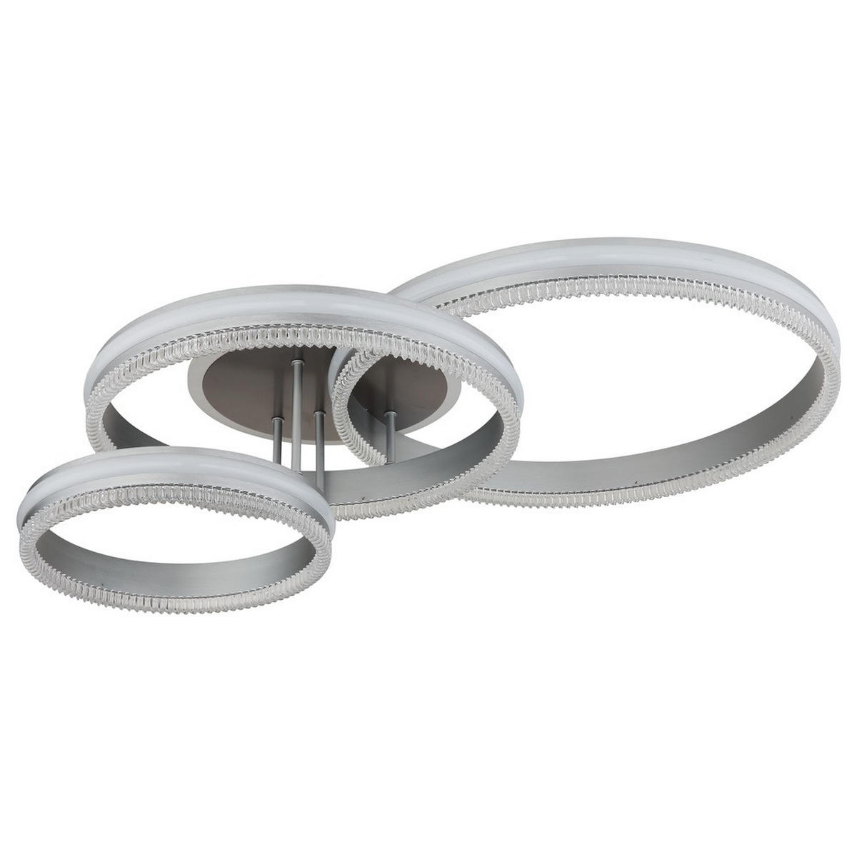 DECKENLEUCHTE FRANCINE, LED Metall schwarz-chrom matt, CCT - Schwarz, Metall (79.5/50/22cm) - Globo Lighting
